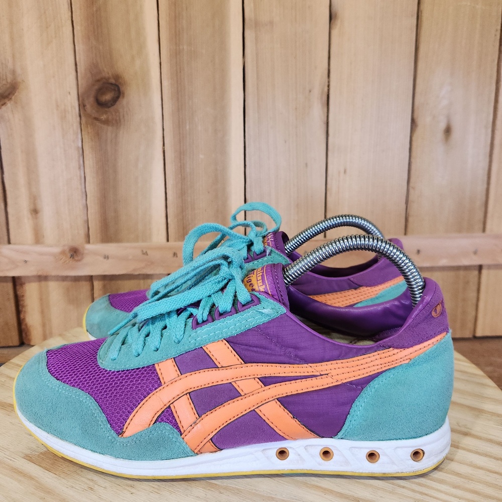 Onitsuka Tiger Ultimate 81 Running Shoes Womens 6.5 Purple Teal Athletic Sneaker